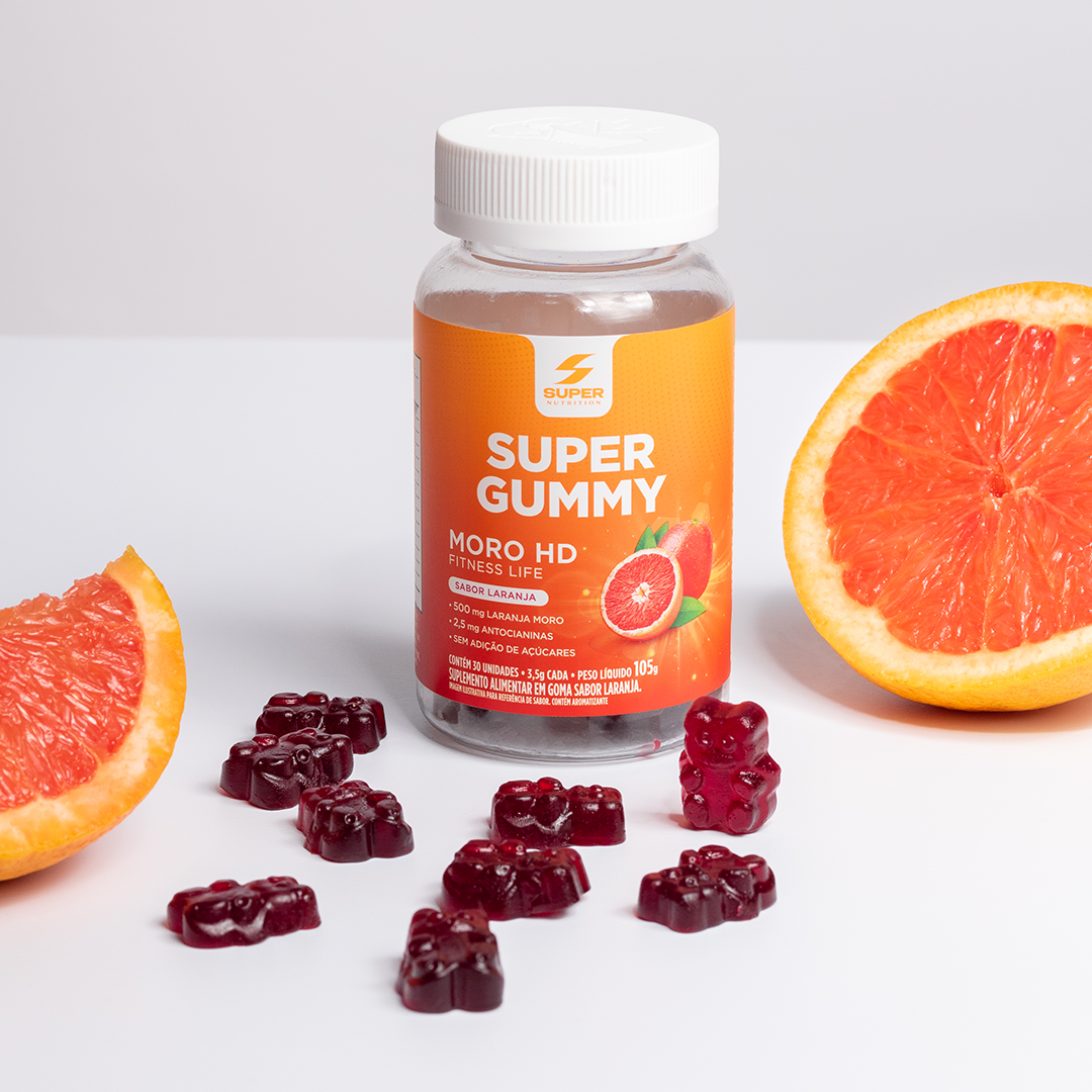Super Gummy Moro HD Laranja Moro (30 gomas)