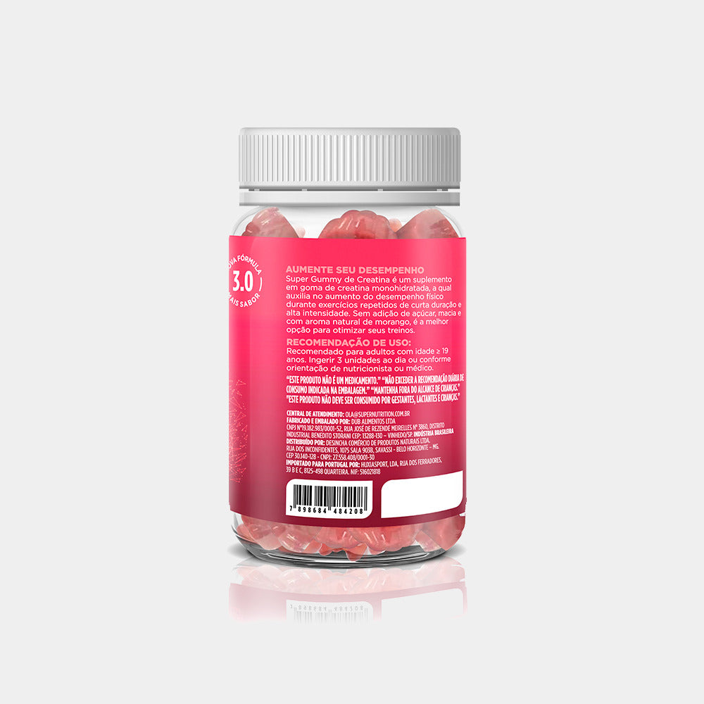 Super Gummy Creatina Morango (60 gomas)