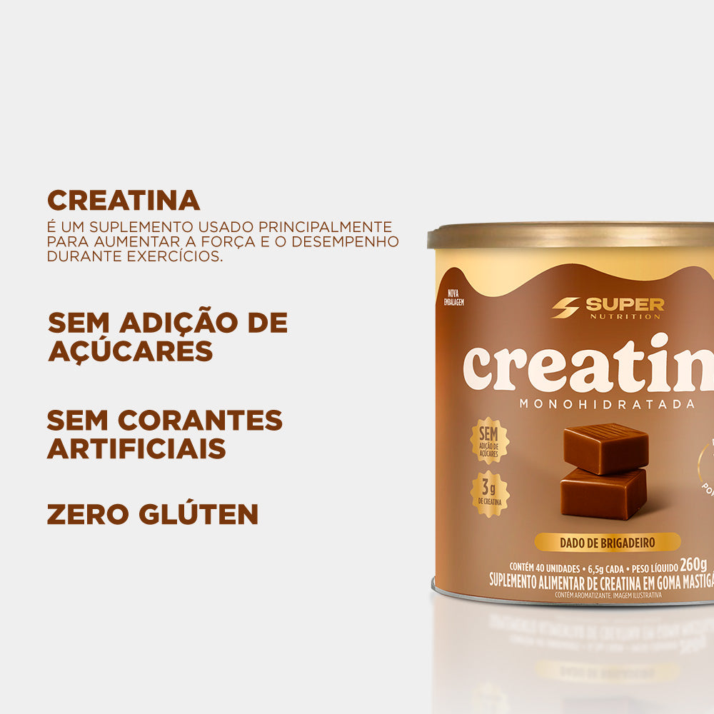Dado de Creatina sabor Brigadeiro (40 unidades)