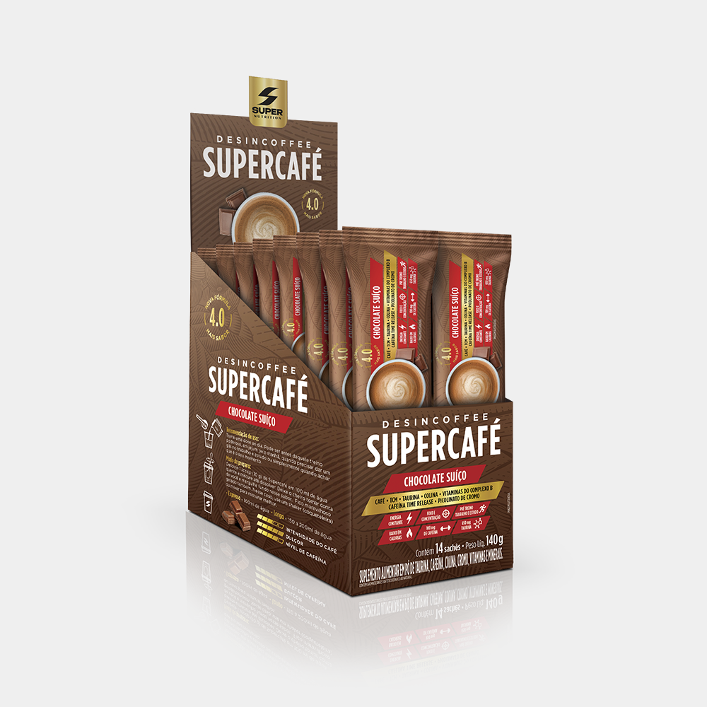 Stick Desincoffee Supercafé Chocolate Suíço (14 unidades)
