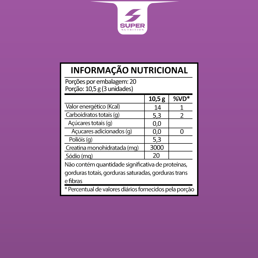 Compre 3 Leve 4 Super Gummy Creatina Sabores