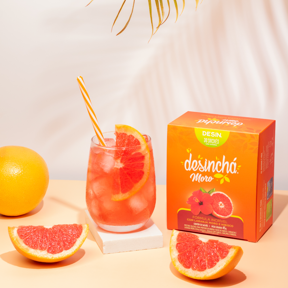 Desinchá Laranja Moro e Hibisco (30 sachês)