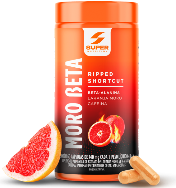 Moro Beta Laranja Moro, Beta-Alanina e Cafeína (60 cápsulas)