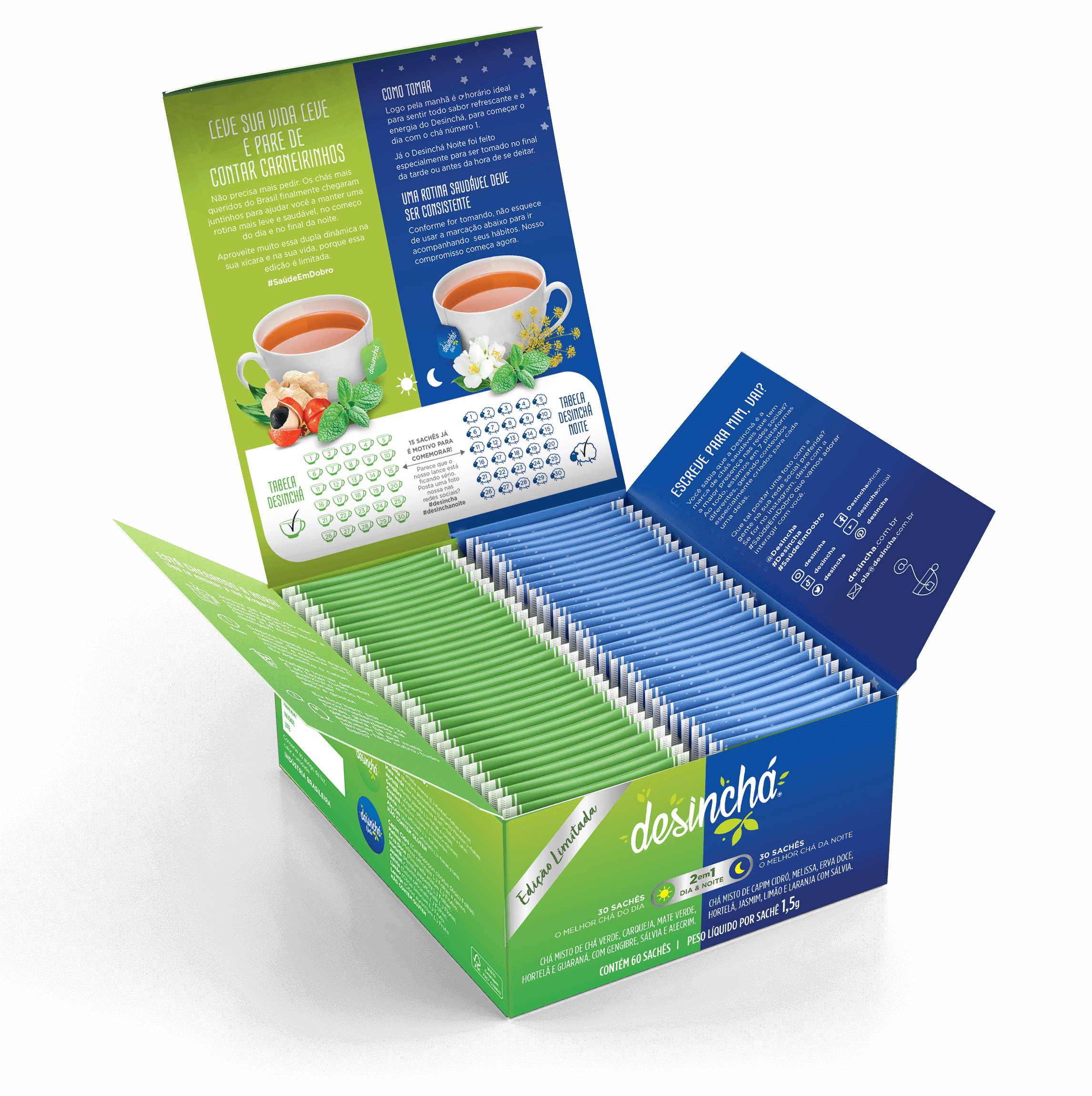 Desinchá Misto Dia e Noite (60 sachês)