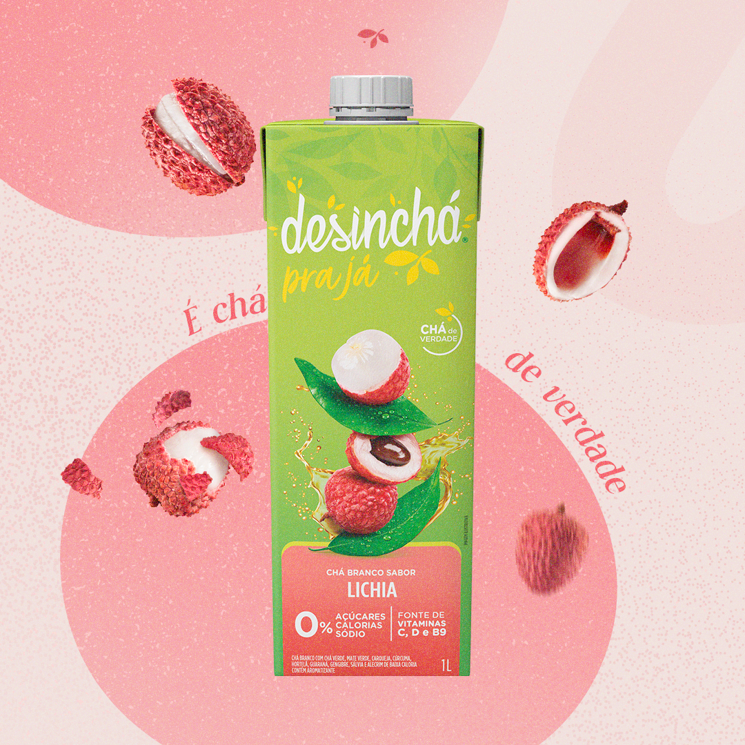 Chá Gelado Sabor Lichia Desinchá Pra Já