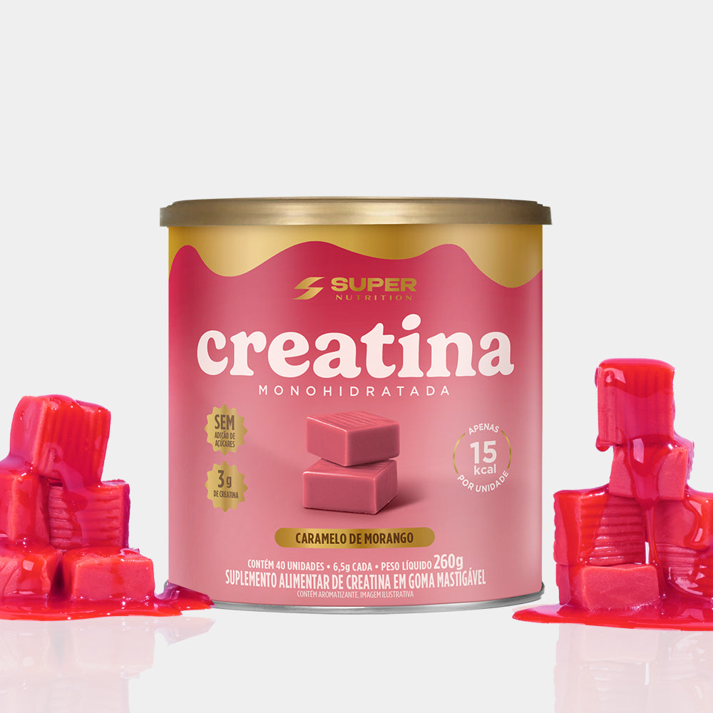 Caramelo de Creatina Sabor Morango (40 unidades)