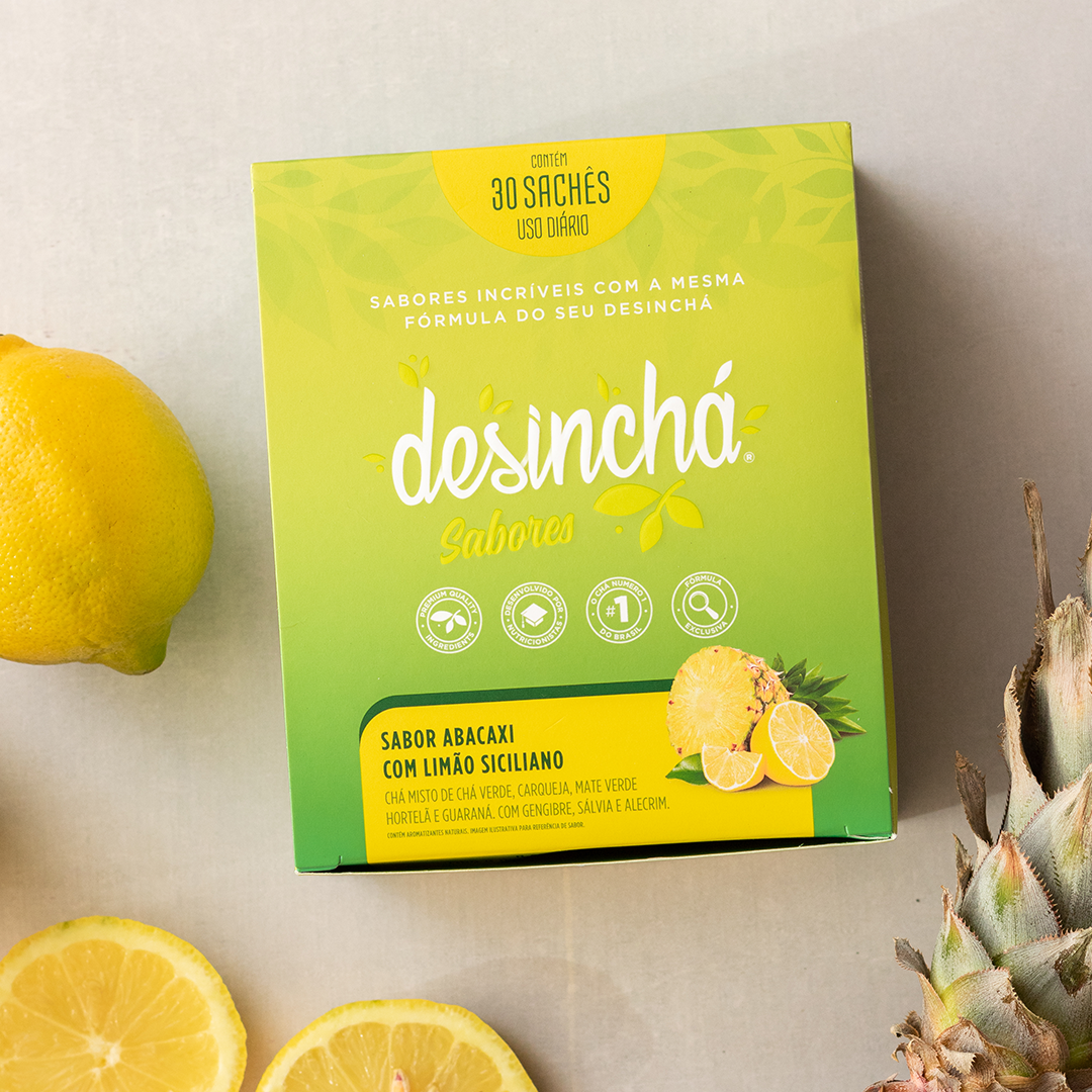 Desinchá Sabores Abacaxi com Limão Siciliano (30 sachês)