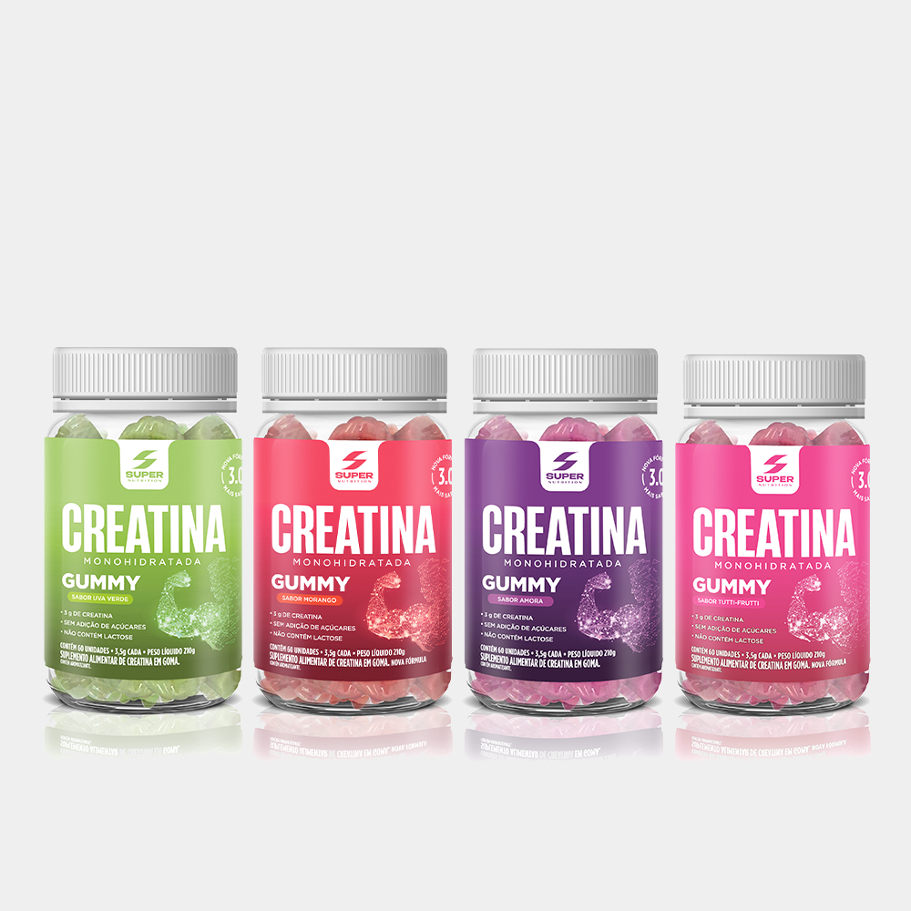 Compre 3 Leve 4 Super Gummy Creatina Sabores