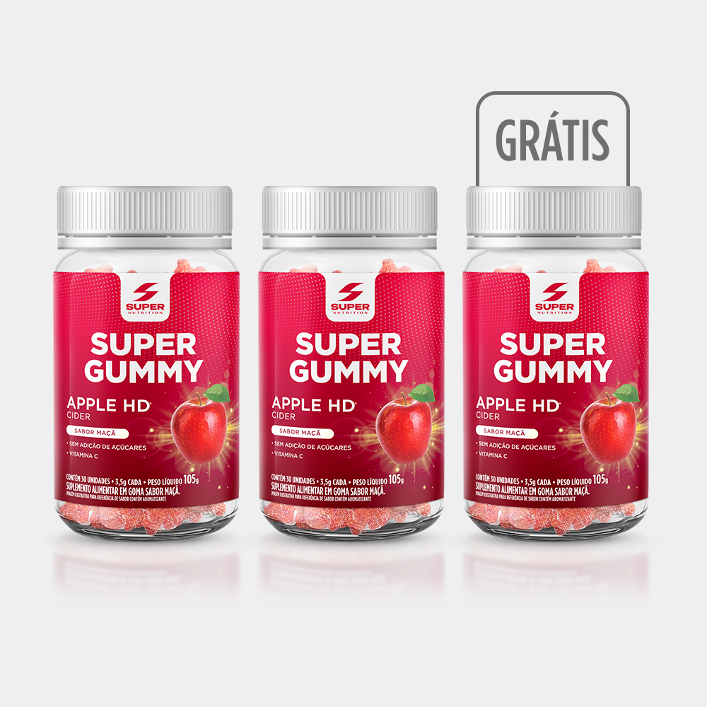 Compre 2 Leve 3 Super Gummy Apple Cider HD (30 gomas)