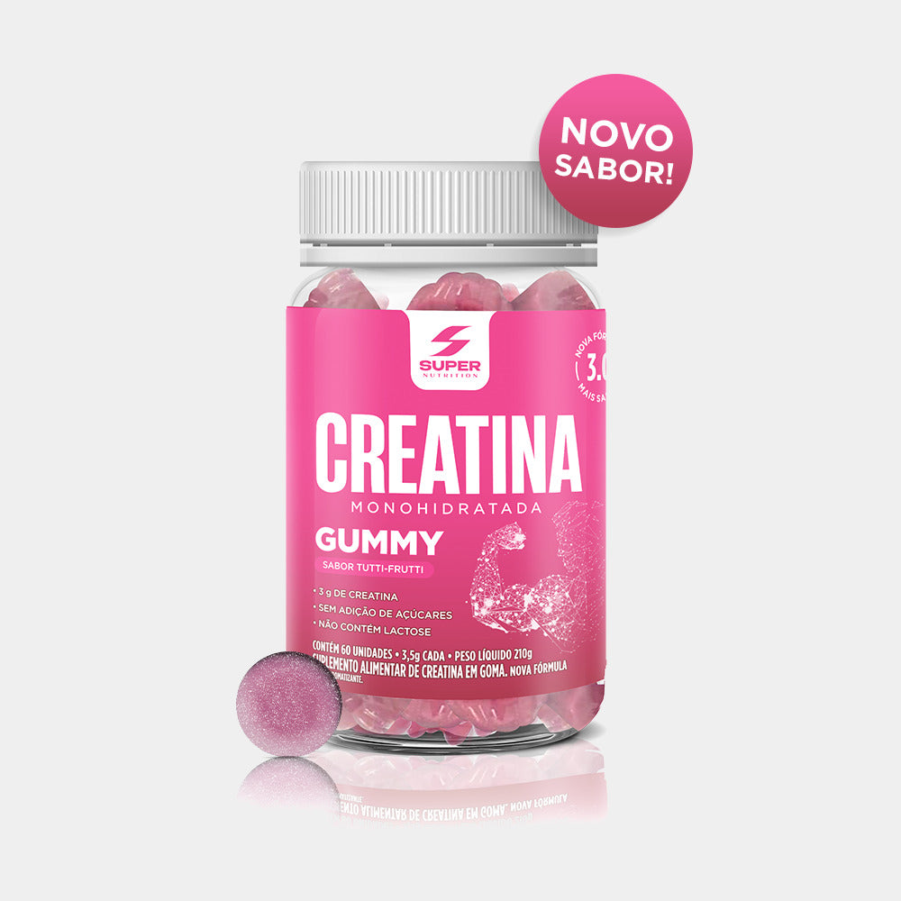 Super Gummy Creatina Sabor Tutti-Frutti (60 gomas)