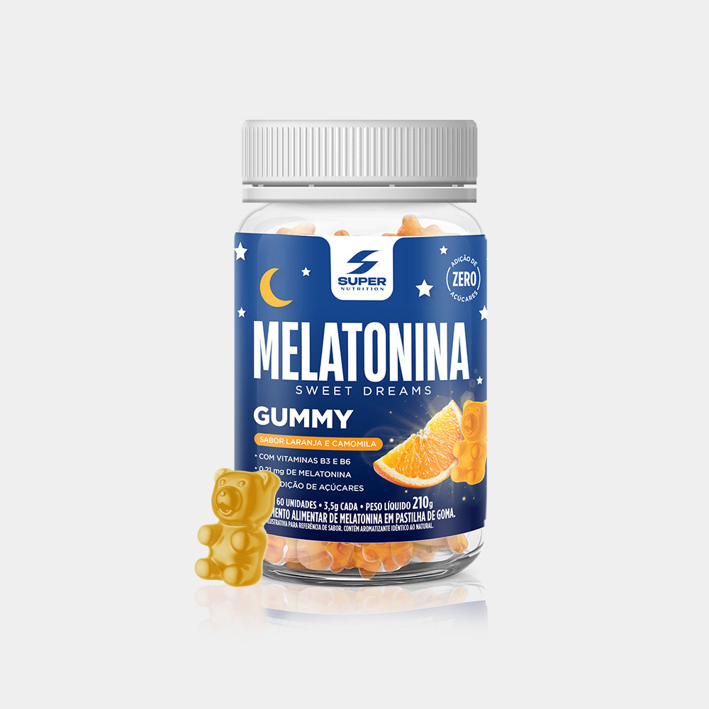 Super Gummy Melatonina Laranja e Camomila (60 gomas)