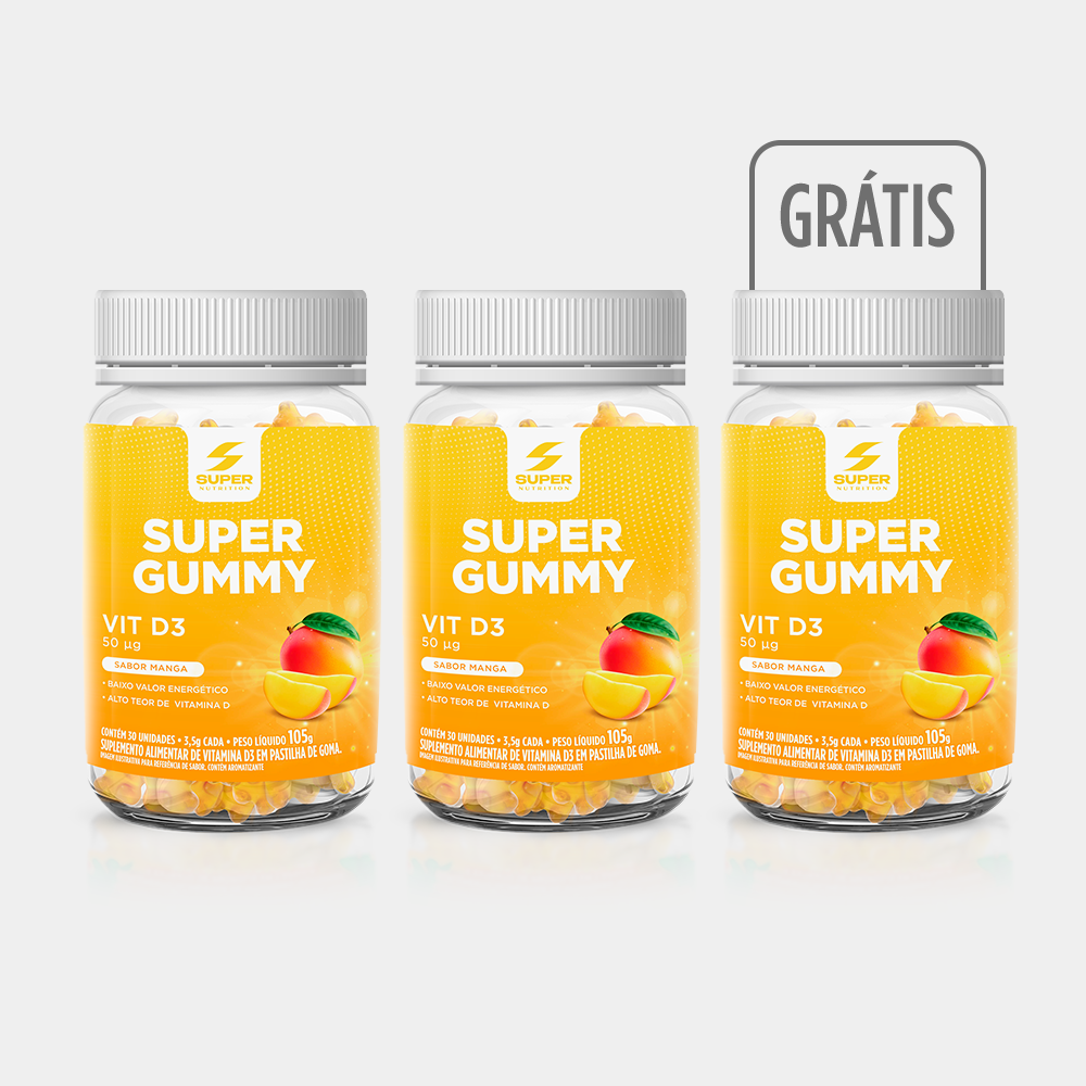 Compre 2 Leve 3 Super Gummy Vitamina D3 Manga (30 gomas)