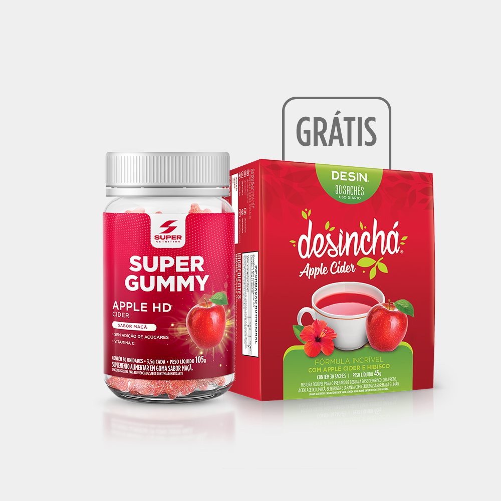 Compre 1 Gummy Apple e Ganhe 1 Desinchá Apple Cider (30 sachês)