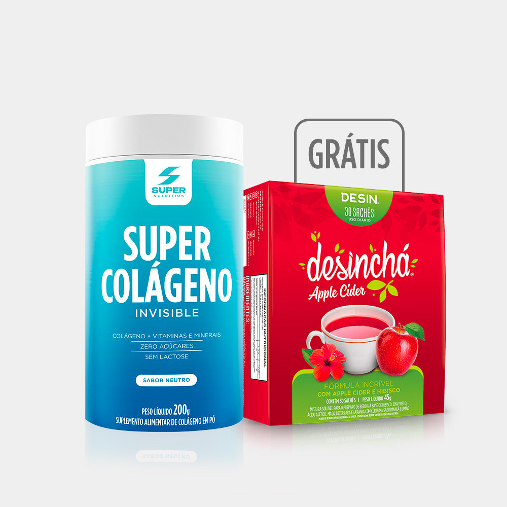 Compre Super Colágeno Ganhe Desinchá Apple Cider (30 sachês)