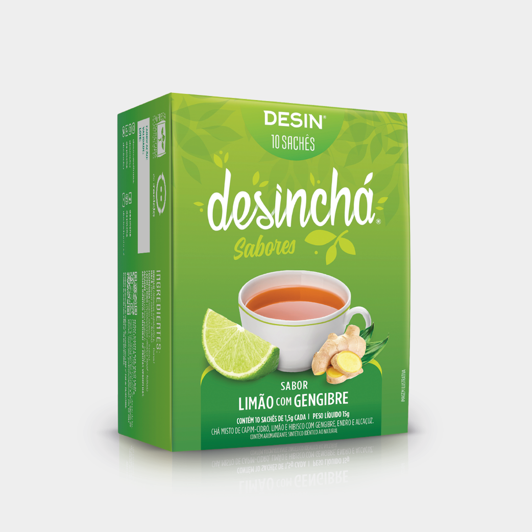 Desinchá Limão com Gengibre (10 sachês)