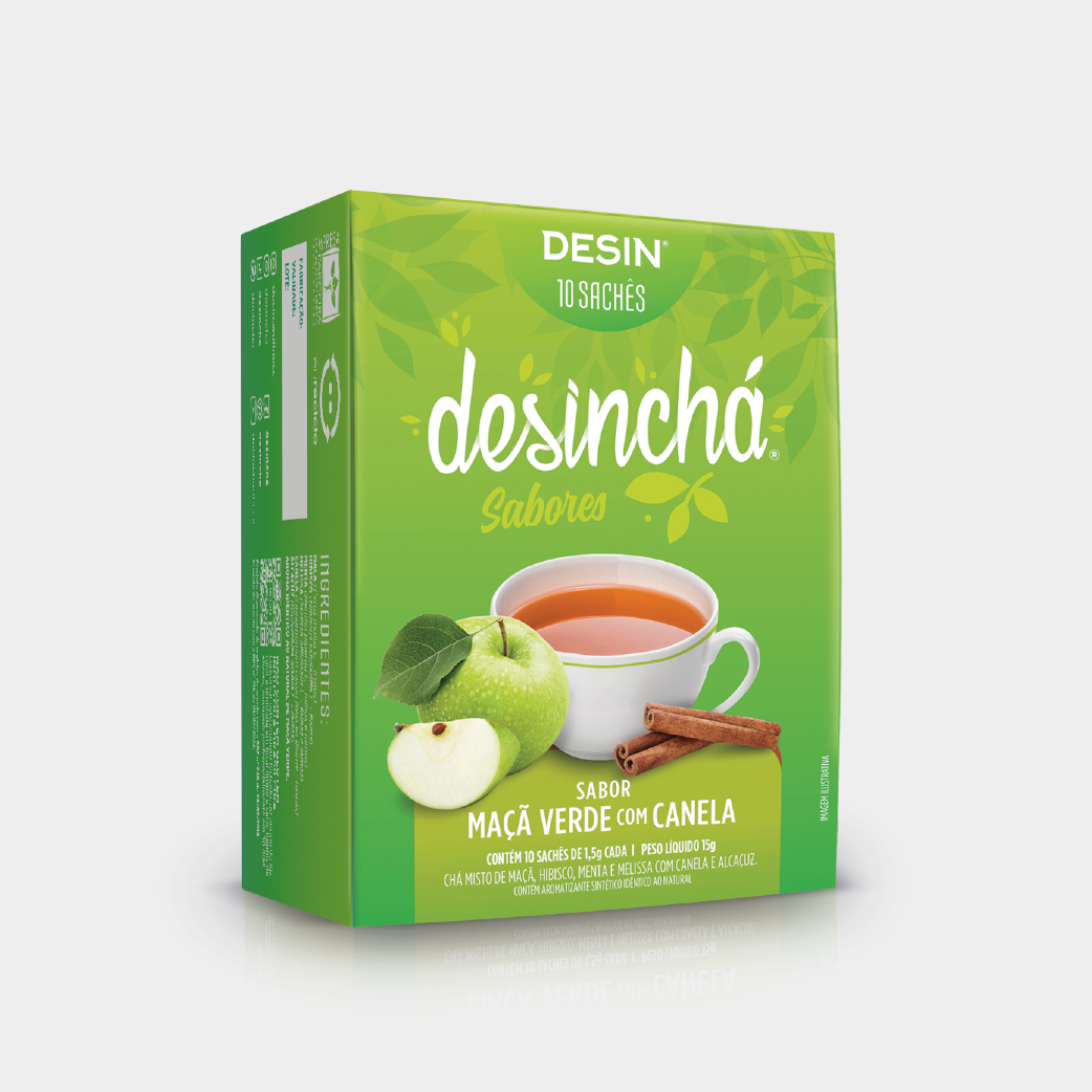 Desinchá Maçã Verde com Canela (10 sachês)