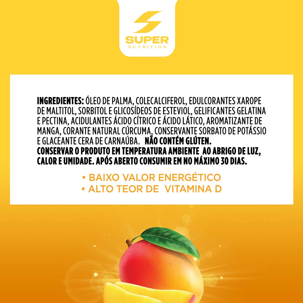 Compre 2 Leve 3 Super Gummy Vitamina D3 Manga (30 gomas)