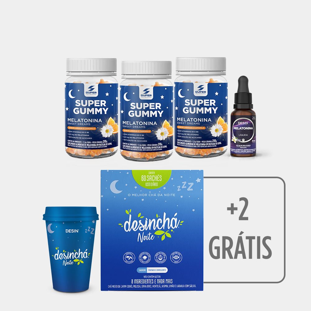 Kit 03 Gummy Melatonina + Melatonina Líquida + Brindes