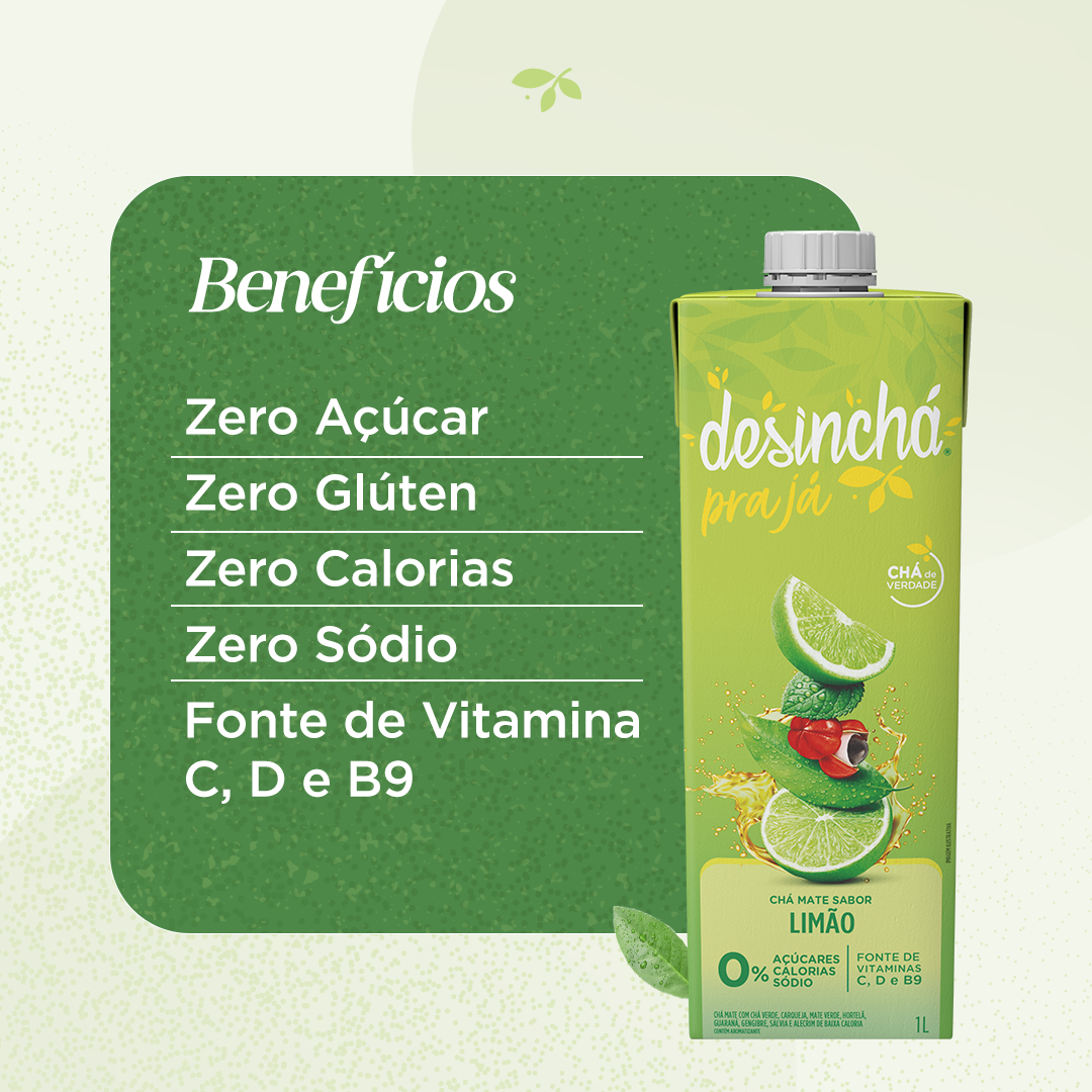 Chá Gelado Sabor Limão Desinchá Pra Já